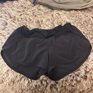 Black lululemon speed up shorts! 2” size 6